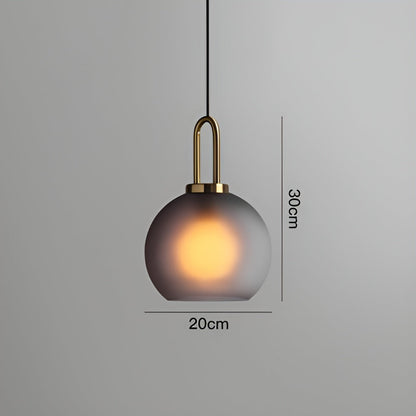 GlassGleam Taklampa - Enkelsidig Vintage Glasglobslampa