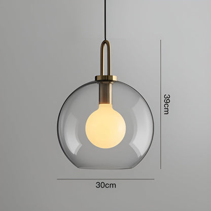 GlassGleam Taklampa - Enkelsidig Vintage Glasglobslampa