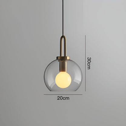 GlassGleam Taklampa - Enkelsidig Vintage Glasglobslampa