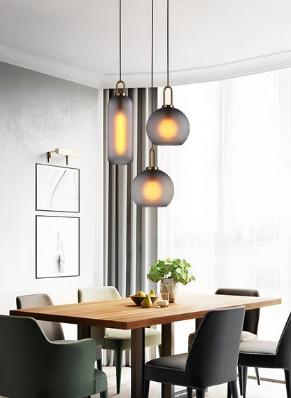 GlassGleam Taklampa - Enkelsidig Vintage Glasglobslampa