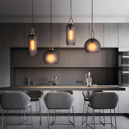 GlassGleam Taklampa - Enkelsidig Vintage Glasglobslampa