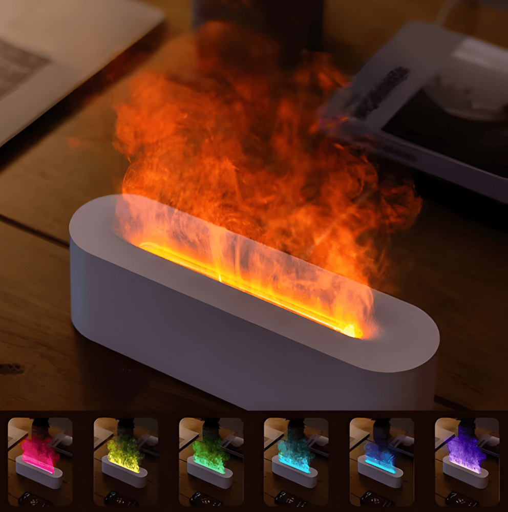 GloMist Luftfuktare - 7 Färgskiftande LED-lampor och USB-driven Aromdiffusor