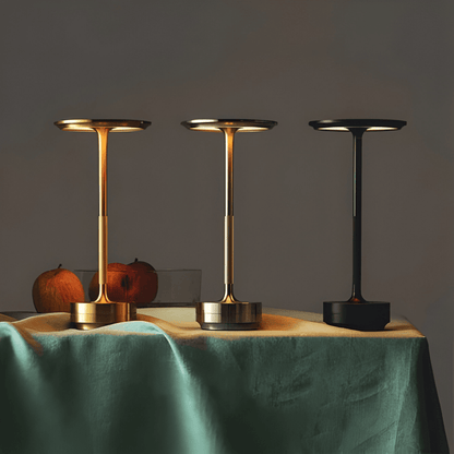LumaLight Sladdlös Designlampa: USB-Laddningsbar, Touchstyrd Bordslampa för Stämningsbelysning