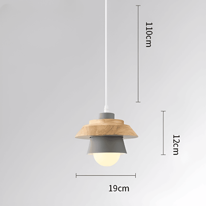LuminLoft Taklampor - Minimalistiska Macaron-Pendellampor av Trä