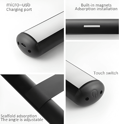 MagniLite Vägglampa - 120° Roterbar Sladdlös Vägglampa - USB-Laddningsbar Vägglampa LED