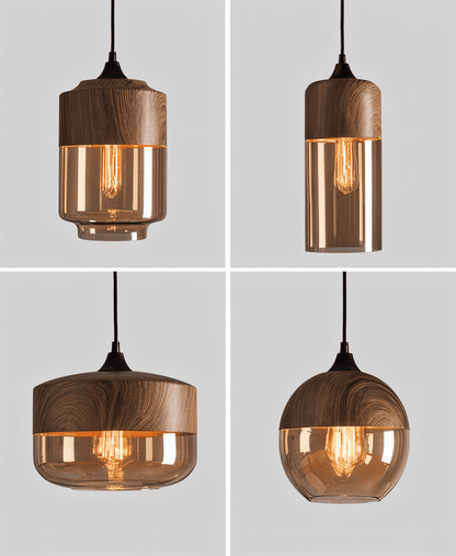 Nordic Gleam - Moderna Loftpendlar i Retroglas