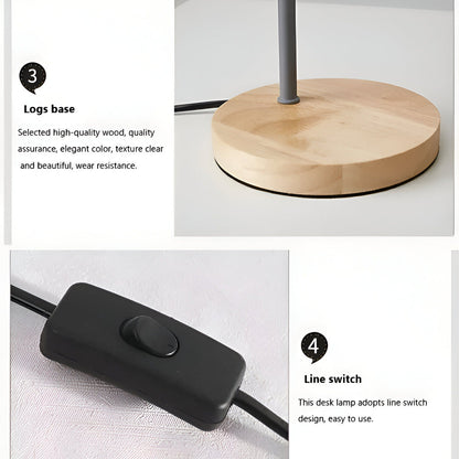Nordisk Inspirerad Justerbar LED Bordslampa för Inredning – Ögonvänlig Belysning för Läsning och Vardagsrum