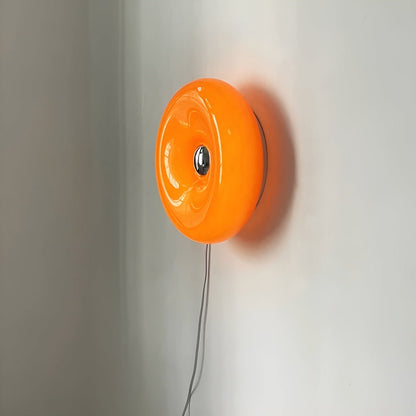 Orange Munklampa - Nordisk Munklampa i Glas - Vägglampa och Bordslampa