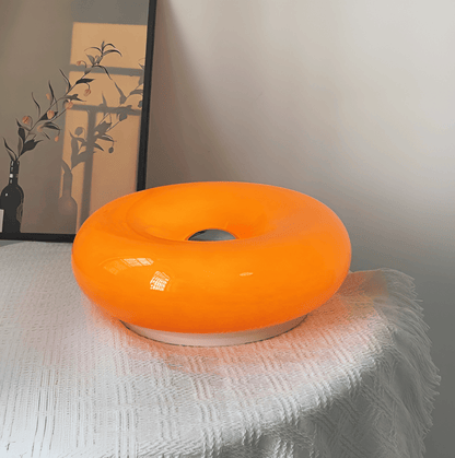 Orange Munklampa - Nordisk Munklampa i Glas - Vägglampa och Bordslampa