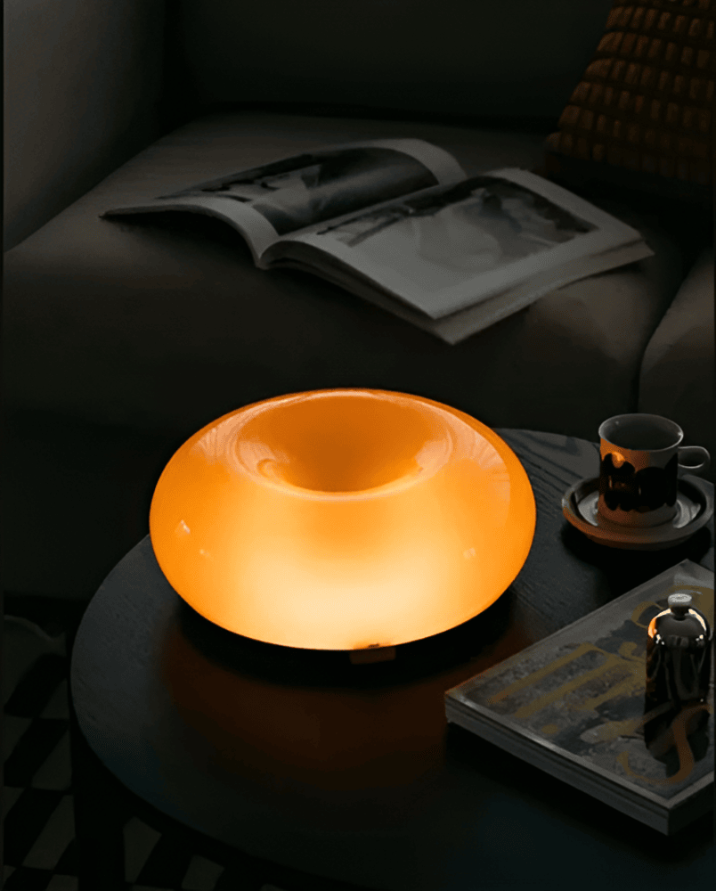 Orange Munklampa - Nordisk Munklampa i Glas - Vägglampa och Bordslampa