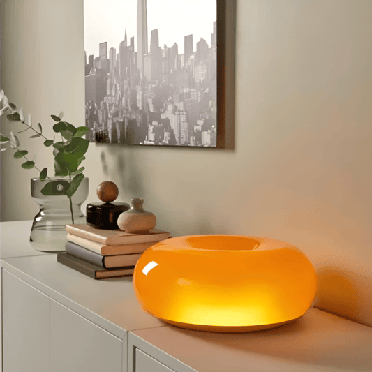 Orange Munklampa - Nordisk Munklampa i Glas - Vägglampa och Bordslampa