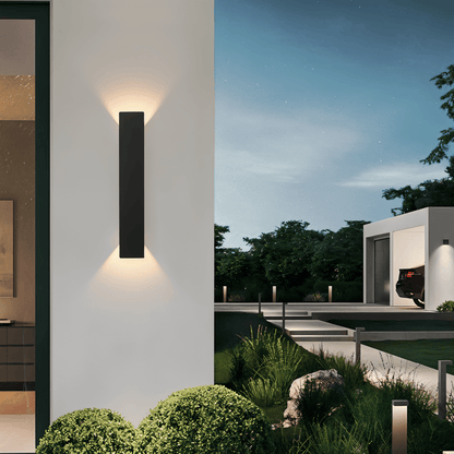 Rectangle WallLight - Rektangulär Vägglampa i Svart Aluminium För Inomhus- och Utomhusbruk