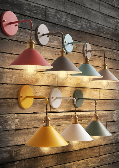 Retro Vintage Vägglampa - Vintageinspirerad Vägglampa med kon i Metall