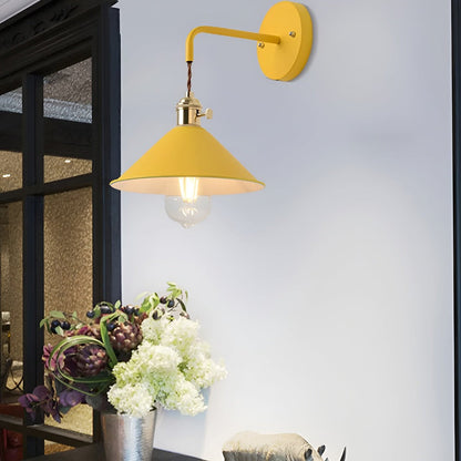 Retro Vintage Vägglampa - Vintageinspirerad Vägglampa med kon i Metall
