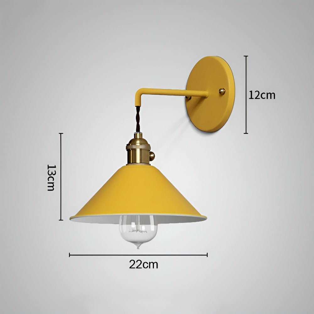 Retro Vintage Vägglampa - Vintageinspirerad Vägglampa med kon i Metall