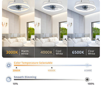 2-i-1 Takfläkt och LED-Lampa – Finns i Svart eller Vit – För Snygg och Praktisk Inredning
