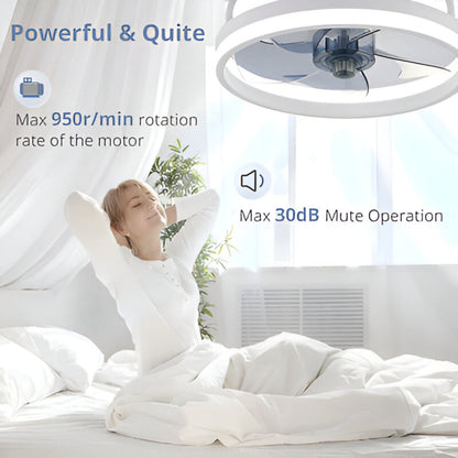 2-i-1 Takfläkt och LED-Lampa – Finns i Svart eller Vit – För Snygg och Praktisk Inredning