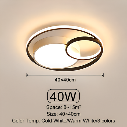 TriCircula Taklampa - Modern Rund Dimbar LED Taklampa