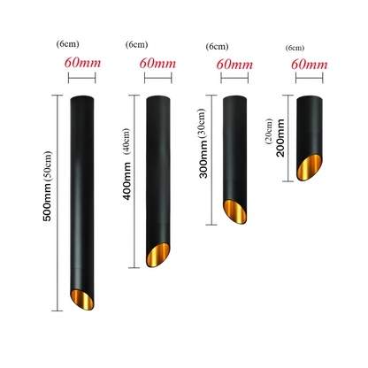 Uniqlux Tube Taklampa - Modern LED-Pendellampa i Svart/Vit Aluminium