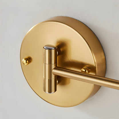 Vägglampa med Justerbar arm - Flexibel Vägglampa i guld och Svart - Vägglampa för Sovrum