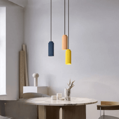 Vågig Nordisk Taklampa - Cylindrisk Hängande Lampa