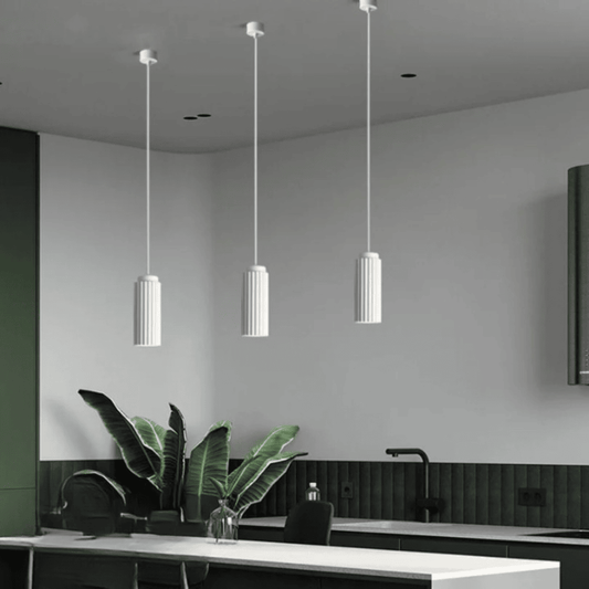 Vågig Nordisk Taklampa - Cylindrisk Hängande Lampa