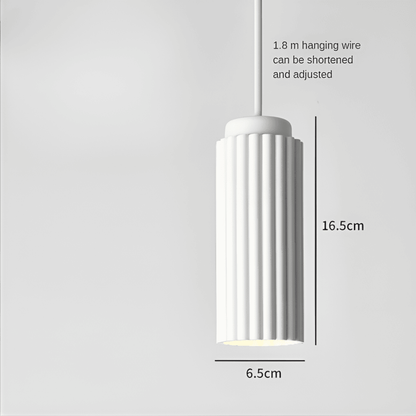 Vågig Nordisk Taklampa - Cylindrisk Hängande Lampa
