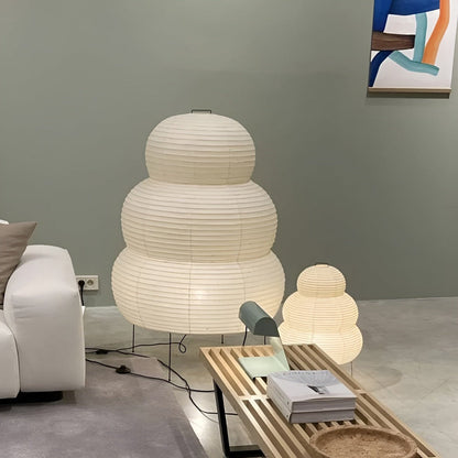 Zen Glow - Japaninspirerad Golvlampa Tillverkad av Rispapper