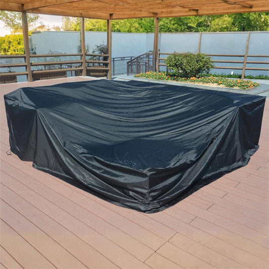 Direkt Wicker Utomhus Regnskydd För Hela Setet Svart 98.43" X 59.06" X 31.5"
