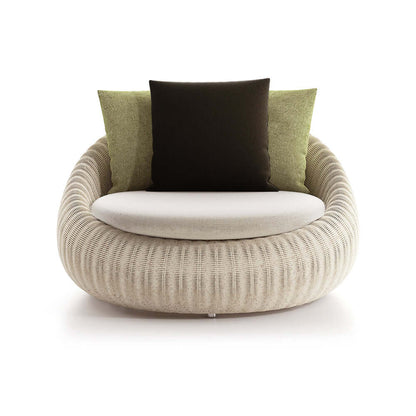 4 Delar Aluminium & Rattan Utomhussoffset med Glasbord i Vitt