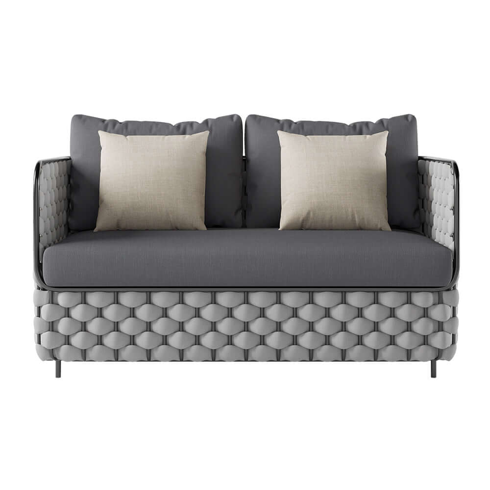 Aluminium & Rep Utomhus Loungegrupp Med Marmor Soffbord