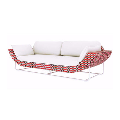 5 Delar Modern Aluminium & Rotting Uteomhus Loungegrupp Med Glasskiva Soffbord