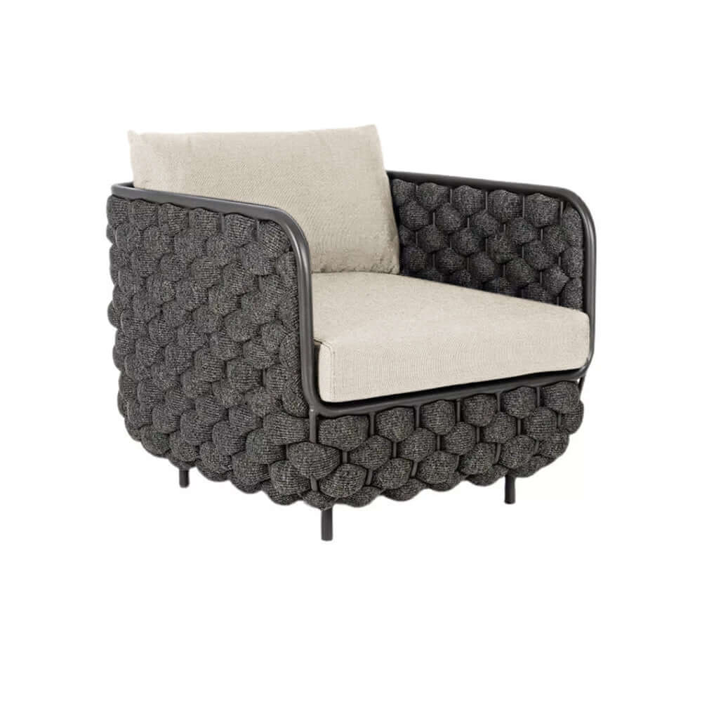 Aluminium & Rep Utomhus Loungegrupp Med Marmor Soffbord