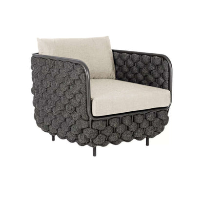 Aluminium & Rep Utomhus Loungegrupp Med Marmor Soffbord