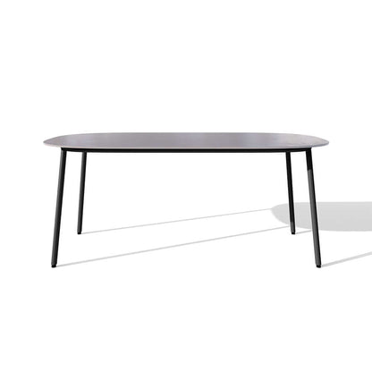 7 Delar Utomhusmatbord Set med Konst Marmor Topp och Aluminium Bord