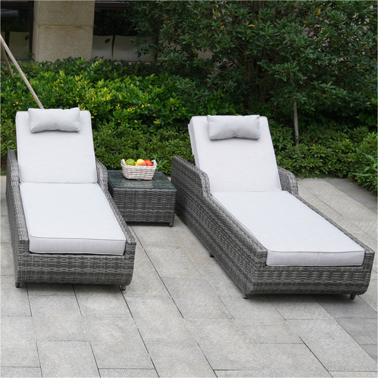 Utomhus Wicker Chaise Lounge (PAL-1127B) för Avkoppling
