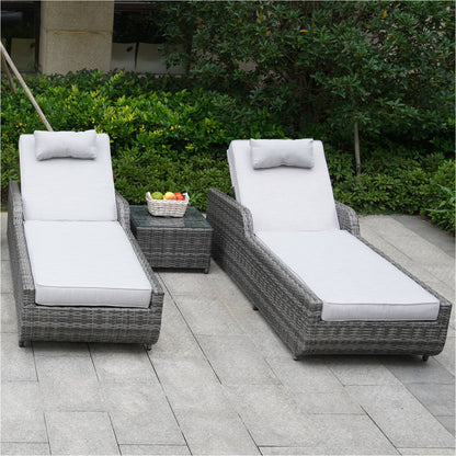 Utomhus Wicker Chaise Lounge (PAL-1127B) för Avkoppling