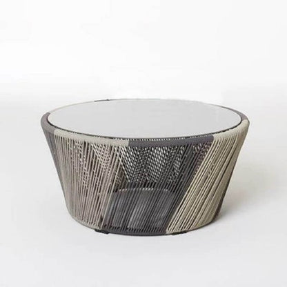 Utomhus PE Rattan Loveseat Med Kuddar Inkluderade Metallben