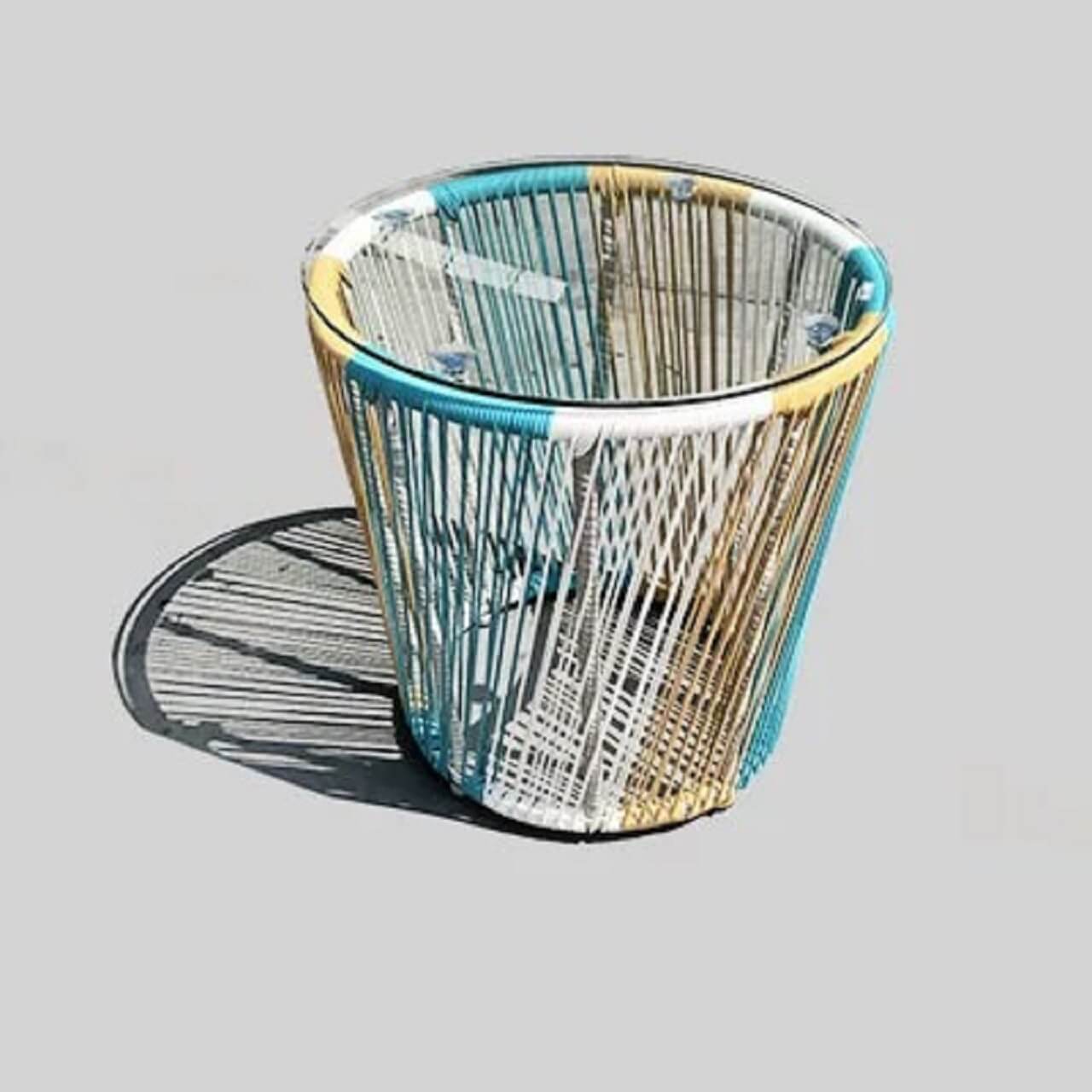 Utomhus PE Rattan Loveseat Med Kuddar Inkluderade Metallben