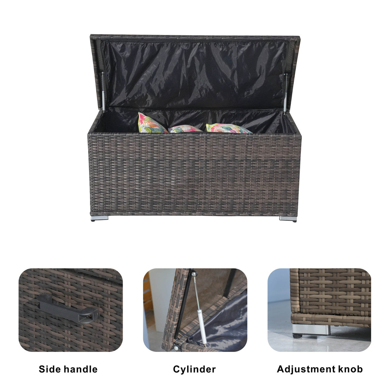 Direct Wicker Kompakt Aluminium Rattan Förvaringsbox Utomhus PA-3256S-I